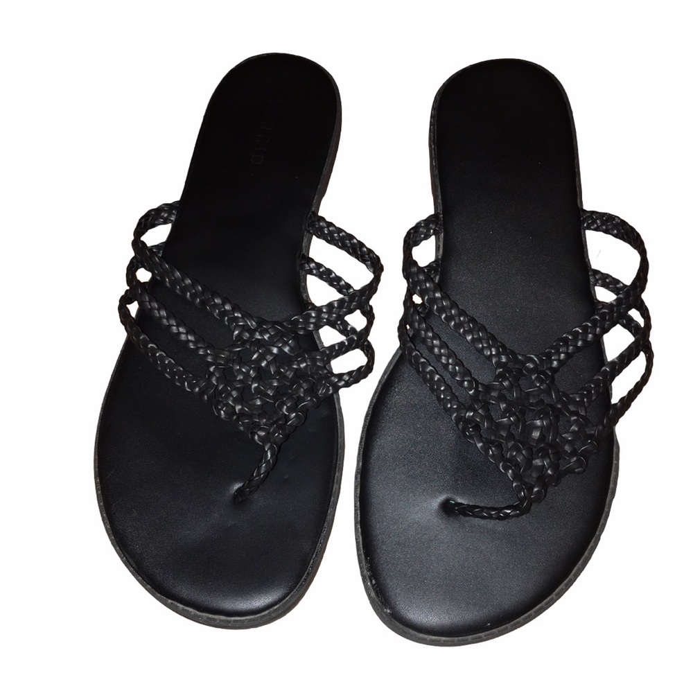Torrid Leather Braided Flip Flop/Sandal Size 13